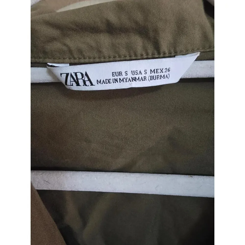 Zara Women's Green Pullover Jacket - Size Small - EUC - Picture 3 of 5